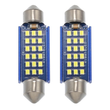 Unique Bargains 2pcs LED Festoon Light 41mm 1210 Car LED Bulb Interior Dome Map Door Lamp Courtesy Lights White
