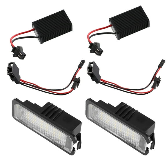 Unique Bargains 2pcs LED License Plate Light Number Lamp White Light for Volkswagen Golf 2010-2019 Passat CC 2009-2012