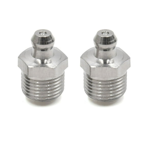 Unique Bargains 2pcs M12 x 1 Stainless Steel Motorcycle Car Straight Grease Nipple Fitting