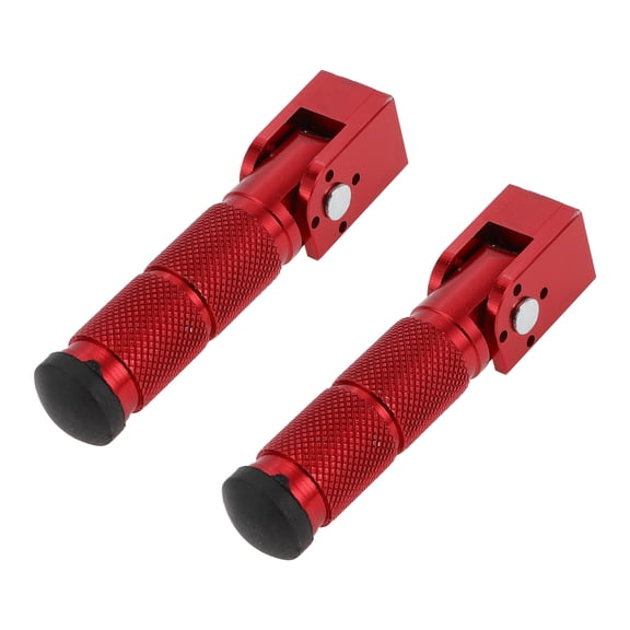 Unique Bargains 2pcs Motorcycle Foot Peg Rear Footpeg Bicycle 90 Degree Folding Footpeg Supports Aluminum Alloy Red
