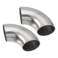 thumbnail image 2 of 2-Piece 90 Degree Stainless Steel Exhaust Elbows - 1.9" OD 304 SS Bend Pipes For Custom Exhaust 2 of 9