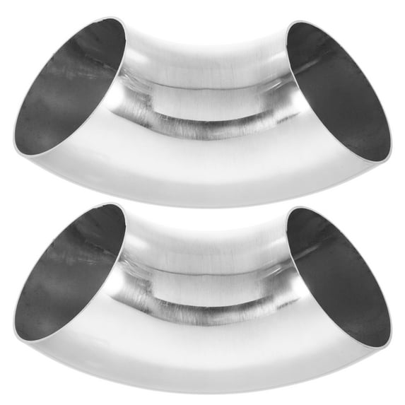 Unique Bargains 2pcs OD 2.35 Inch 90 Degree SS304 Stainless Steel Bend Tube Car Exhaust Elbow Pipe 0.04" Wall Thickness