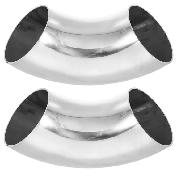 Unique Bargains 2pcs OD 2.5 Inch 90 Degree SS304 Stainless Steel Bend Tube Car Exhaust Elbow Pipe 0.06" Wall Thickness