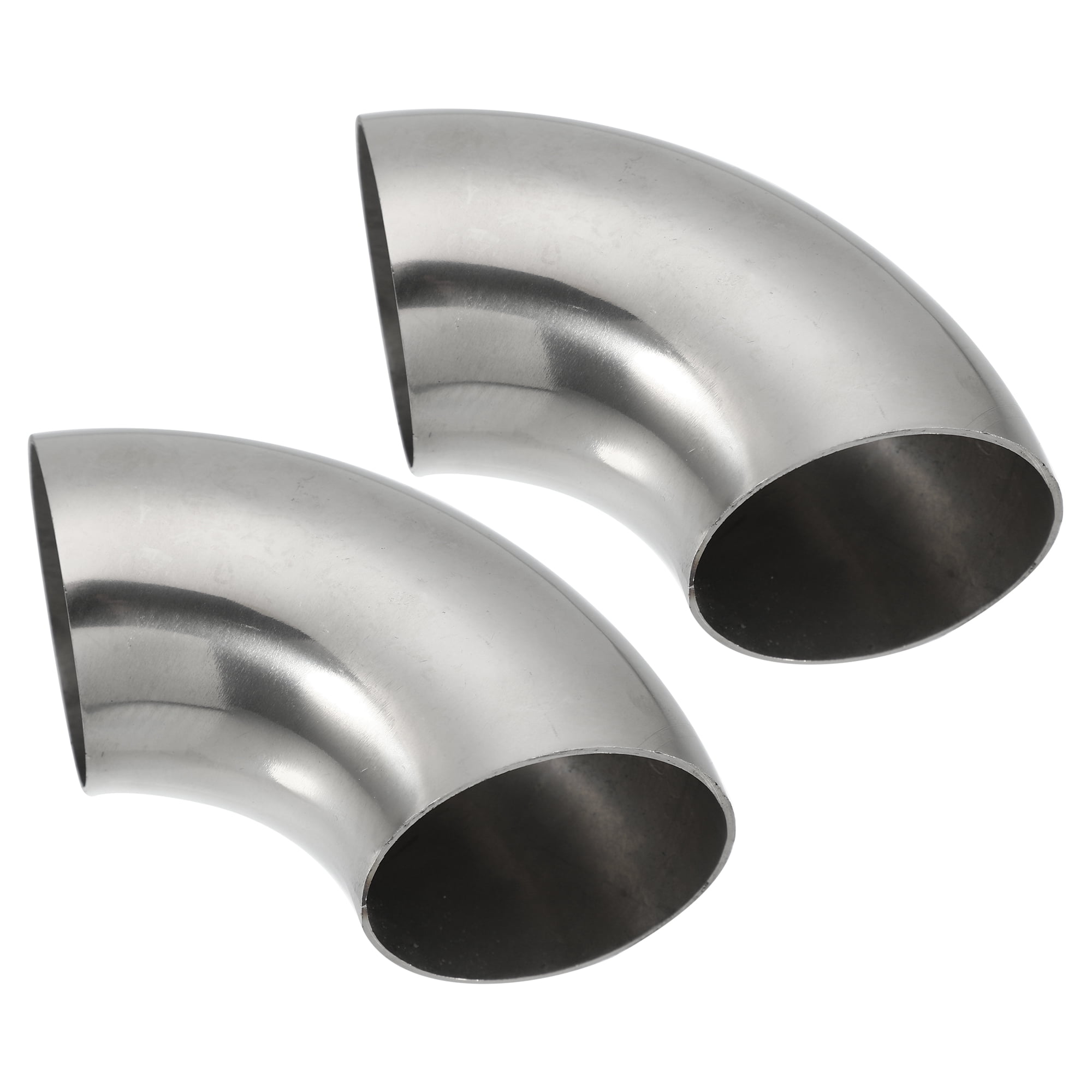 4pcs 45 Degree Stainless Steel Exhaust Elbow Pipes - SS304 Bend Tube, 3.5 Inch