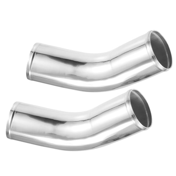 Unique Bargains 2pcs OD 3.5" Leg Length 4" Universal Car Aluminum Alloy Tube Intercooler Pipe 45 Degree Bend Elbow