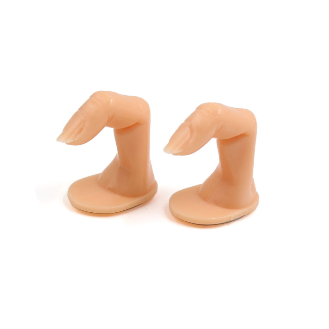 Unique Bargains 2pcs Pro Polish Nail Art Practice Fake False Fingers Training Display Tool