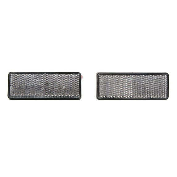 Unique Bargains 2pcs Red Light Square Shape Motorcycle Reflector Rear Tail Brake Stop Lamp