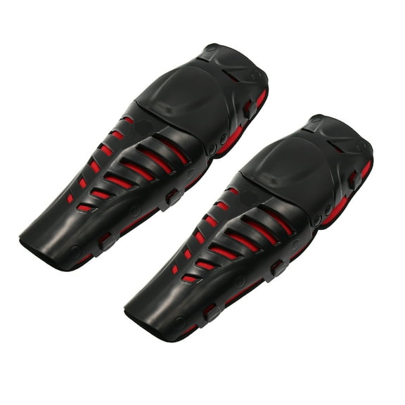 Unique Bargains 2pcs Red Motorcycle Knee Pads Motorcycle Knee Guards with Adjustable Strap for Adults