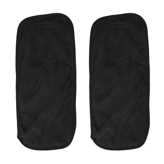 Unique Bargains 2pcs Reusable Makeup Removal Cleaning Cloth Washable Makeup Remover Cleaning Towels Black 16''x8''