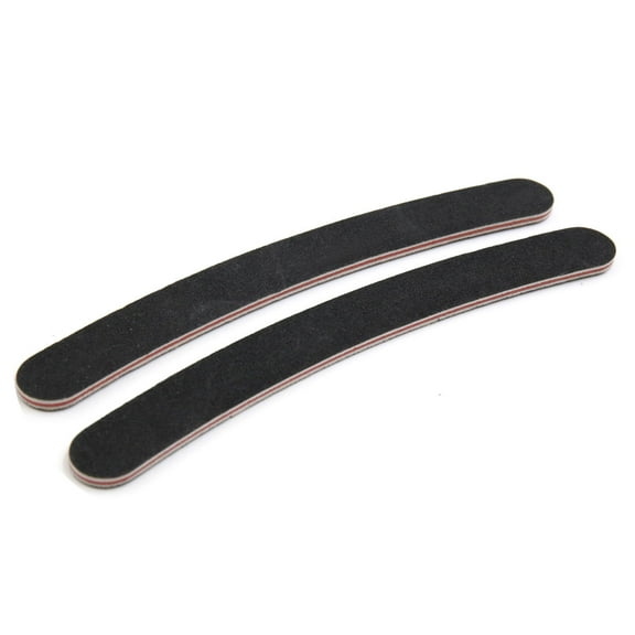 Unique Bargains 2pcs  Round Double Sided Frosted Manicure Nail Sanding File Emery Board