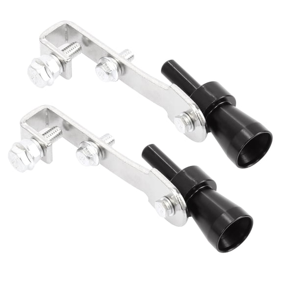 Unique Bargains 2pcs S Size Black Universal Turbo Sound Whistle Muffler Exhaust Pipe Car Auto Roar Maker