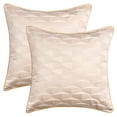 thumbnail image 1 of Unique Bargains 2pcs Satin Throw Pillow Covers for Sofa Bed Room Beige 18" x 18", 1 of 6