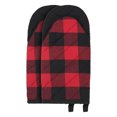 thumbnail image 1 of Unique Bargains 2pcs Soft Heat-Resistant Thick Cotton Lining Oven MittsRed 11.4" x 5.9", 1 of 6