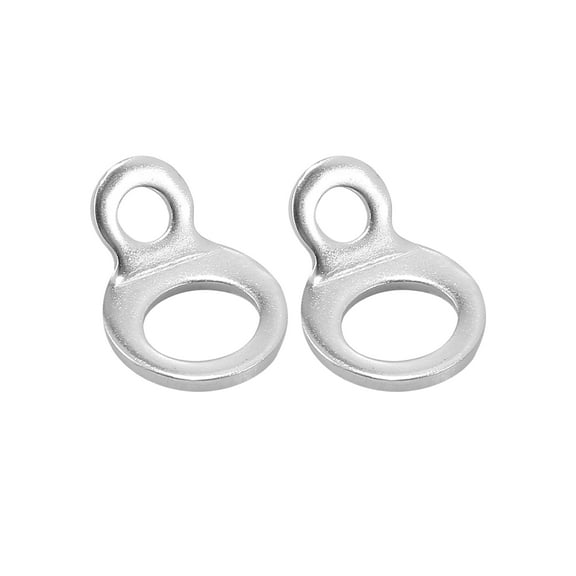Unique Bargains 2pcs Stainless Steel Tie Down Anchors Hooks Strap Rings for Motorcycle Dirt Bike ATV Trailer Silver Tone