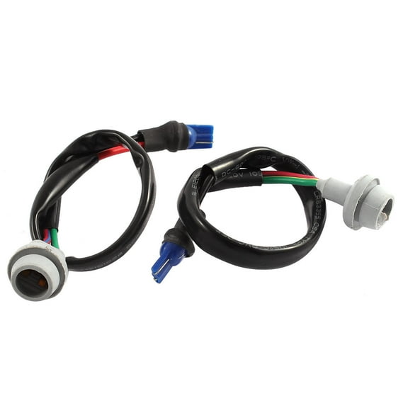 Unique Bargains 2pcs T10 W5W 168 Light Bulb Extension Wiring Harness Socket Connector for Auto