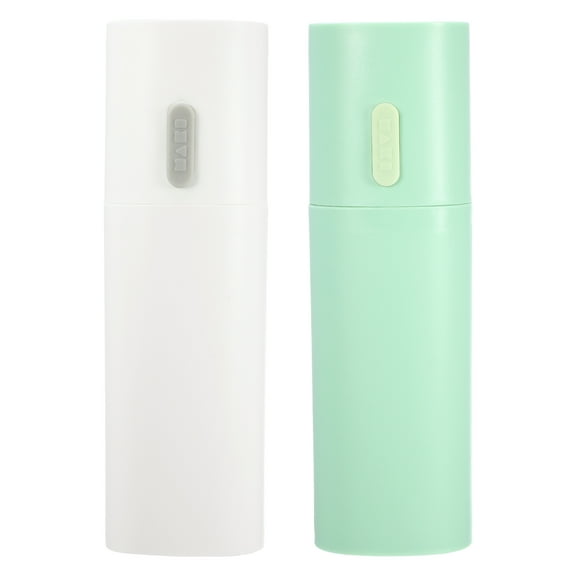 Unique Bargains 2pcs Toothbrush Travel Case PP Toothbrush Travel Case Traveling for Travel White Green 7.68"x2.36"