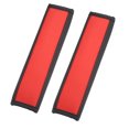 thumbnail image 1 of Unique Bargains 2pcs Universal Car Seat Belt Cover Pads Shoulder Seatbelt Pads Cover Faux Leather Hole, Black Red, 1 of 7