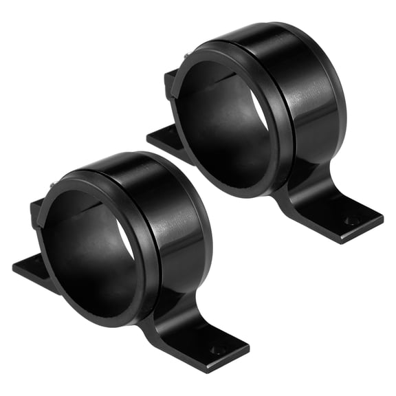 Unique Bargains 2pcs Universal Fuel Filter Mounting Bracket Car Oil Gas Fuel Fuel Pump Clamp Holder 60mm ID Black