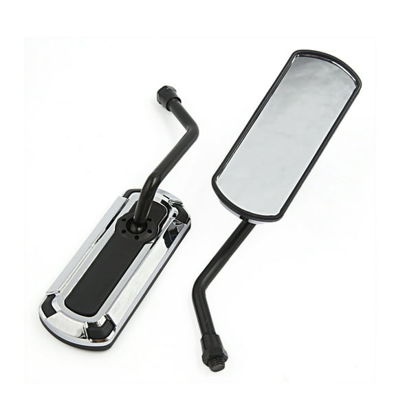 Unique Bargains 2pcs Universal Silver Tone Adjustable Chrome Motorcycle Rear View Mirror
