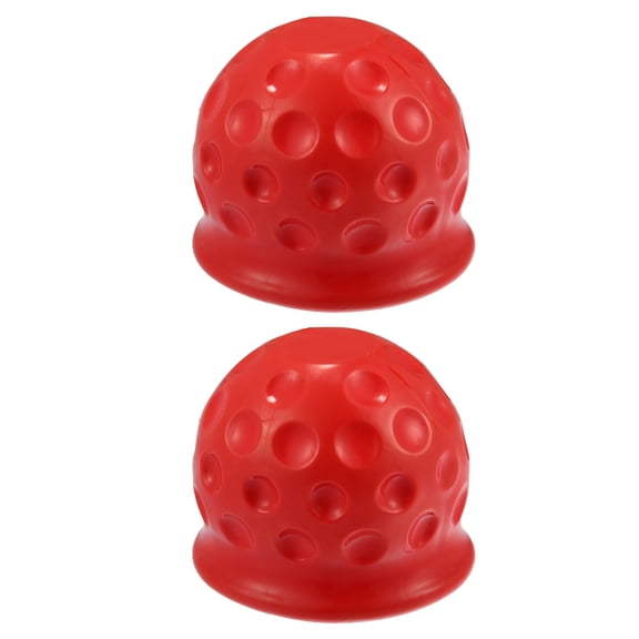 Unique Bargains 2pcs Universal Trailer Hitch Ball Cover Waterproof Dustproof 50mm ID Red for Car Truck RV Boat