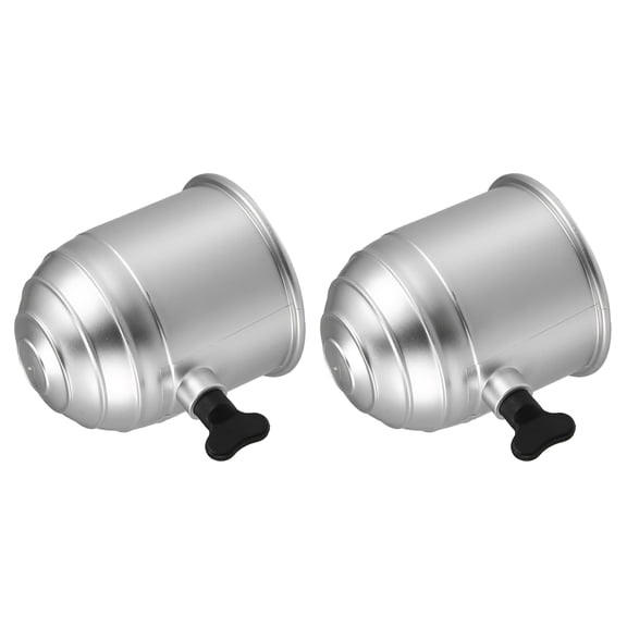 Unique Bargains 2pcs Universal Trailer Hitch Ball Cover with Knob Waterproof 50mm ID Silver Tone for Car Truck RV Boat