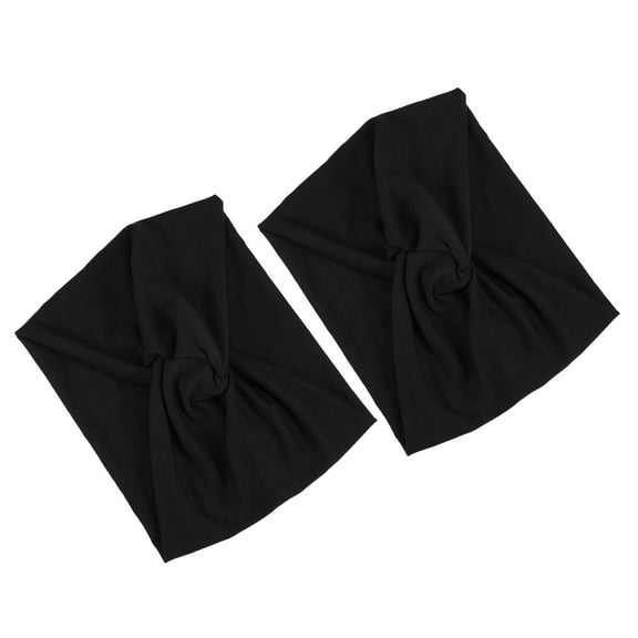 Unique Bargains 2pcs Wide Headbands Twisted Knot Wide Headbands Elastic Non-Slip Headbands for Women for Sports Black