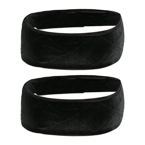 Unique Bargains 2pcs Fastener Band, Velvet for Securing Wigs,Adjustable, No Slip, Hold Hair Back Black