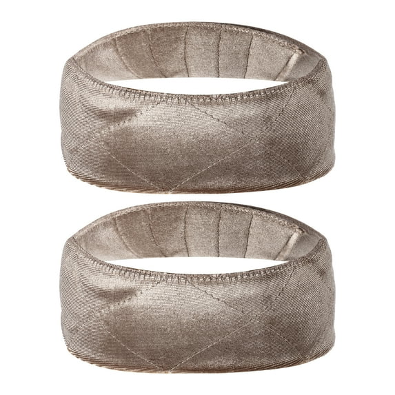 Unique Bargains 2pcs Fastener Band, Velvet for Securing Wigs,Adjustable, No Slip, Hold Hair Back Light Coffee Color
