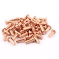 thumbnail image 1 of Unique Bargains 3/16" Dia. 9/16" Copper L Shank Round Head Solid Rivets Fasteners 50 Pack, 1 of 3