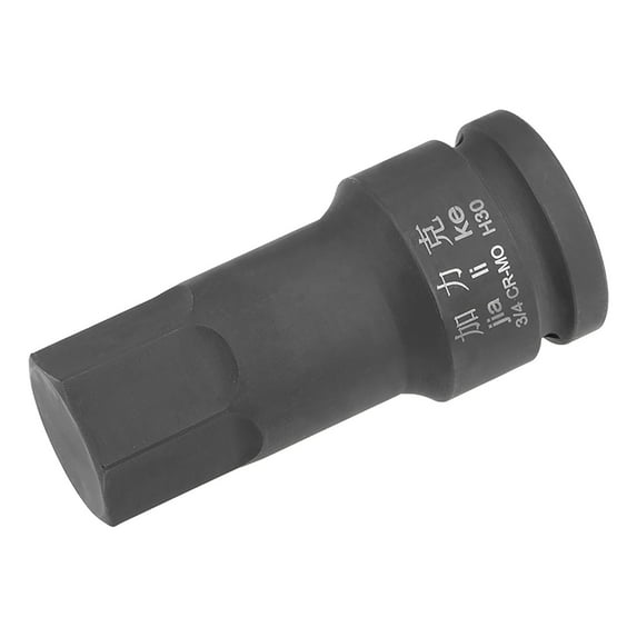 Unique Bargains 3/4-Inch Drive x 30mm Impact Hex Bit Socket, Metric 4" Length, Cr-Mo Steel