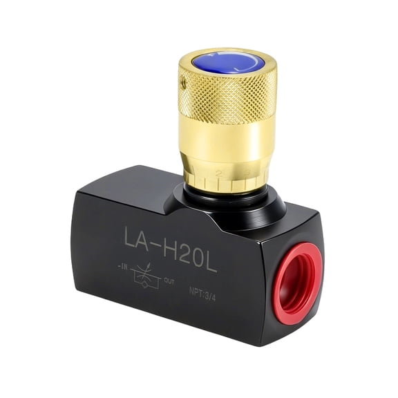 Unique Bargains 3/4" NPT Ports Hydraulic Flow Control Needle Valve, Single Direction Hydraulic Needle Valve 5000PSI, Carbon Steel Needle Valve