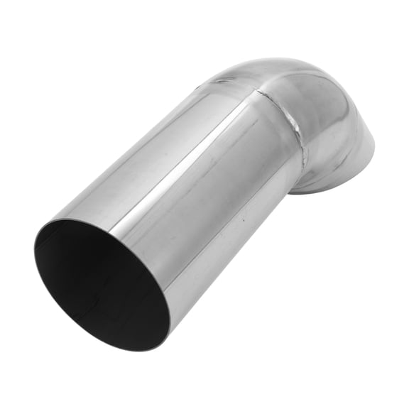 Unique Bargains 3.5" ID Inlet Turn Down Exhaust Tip T304 Stainless Steel Surface Polishing Mandrel Bend Elbow Tube 12" Overall Length Suitalbe for 3.5" OD Tailpipes