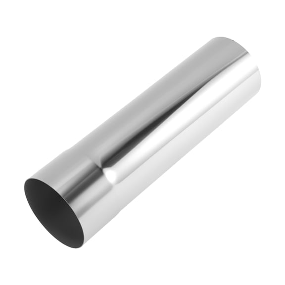 Unique Bargains 3.5 Inch Straight Exhaust Pipe Tube T304 Stainless Steel DIY Custom Car Modified Tubing Piping 12.01 " Leg Length Polishing Silver Tone