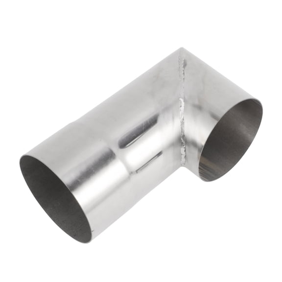 Unique Bargains 3.5 OD 90 Mandrel Bend Elbow 6" Length T304 Stainless Steel Exhaust Tube Piping Polishing L Extended Pipe for Welding Stair Handrail Silver Tone
