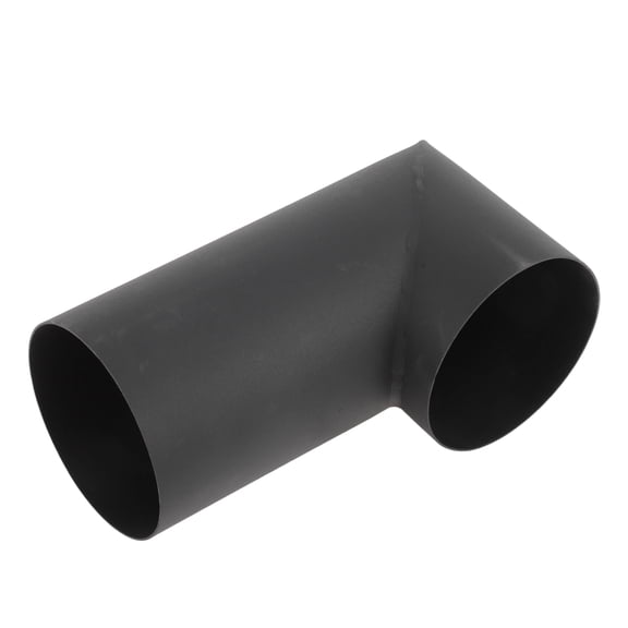 Unique Bargains 3.5 OD 90 Mandrel Bend Elbow 6 inch Length T201 Exhaust Tube Piping Sand Blasting L Extended Pipe for Welding Stair Handrail HVAC Black