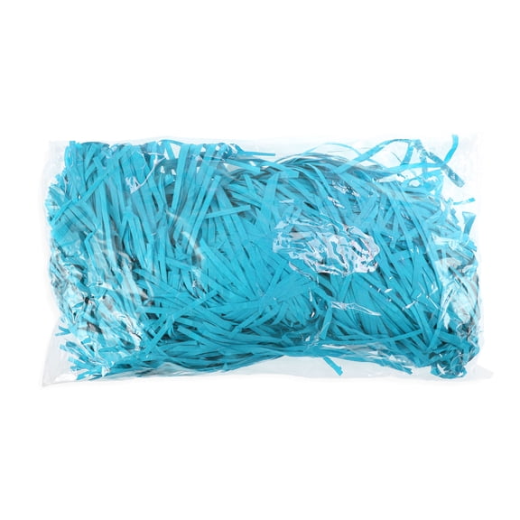 Unique Bargains 3.53 oz Raffia grass filler Shredded paper filler for Christmas Easter Lake Blue