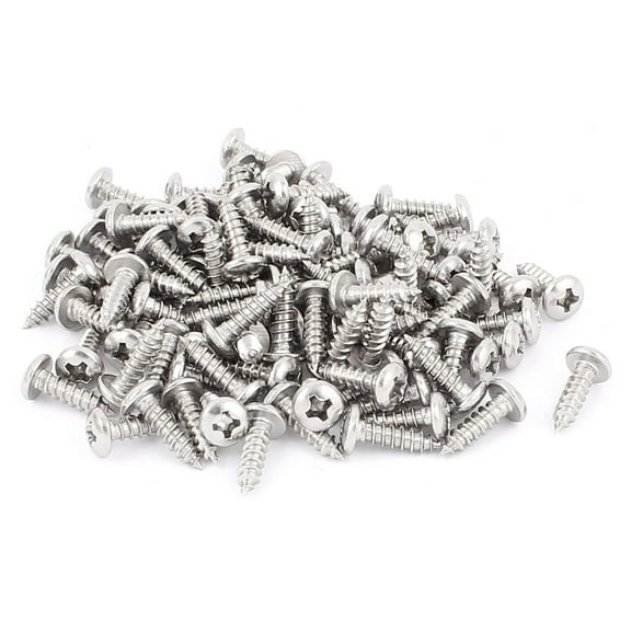 Unique Bargains 3.5mm x 13mm Phillips Cross Drive Pan Head Self Tapping Screw Fasteners (100- Pack)