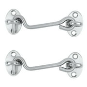 Unique Bargains 3.7 Inch Door Window Cabinet Gate Latch Lock Catch Eye Cabin Hook 2pcs
