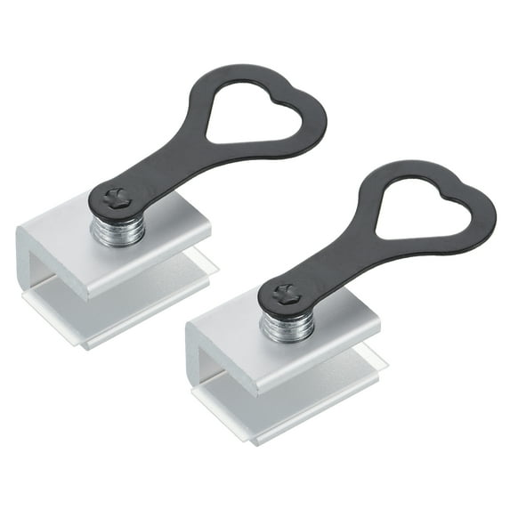 Unique Bargains 3/8' Aluminum Alloy Window Locks Sliding Door Security Stopper with Key, Silver 2 Set