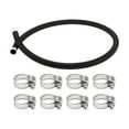 thumbnail image 1 of Unique Bargains 3/8" Fuel Line Kit 3.05ft Vacuum Hose Automotive Fuel Hose with 8 Clamps 1 Set, 1 of 7