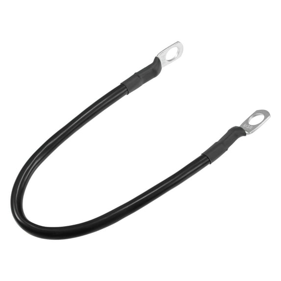 1 Pcs 3/8" Lugs 1ft Cable Length Universal Battery Inverter Cable - Car 6 AWG Gauge Battery Cables Durable - Pure Copper Rubber Black