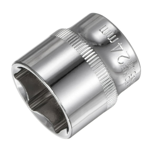 Unique Bargains 3/8-inch Drive 24mm 6-Point Shallow Socket, Cr-V Steel