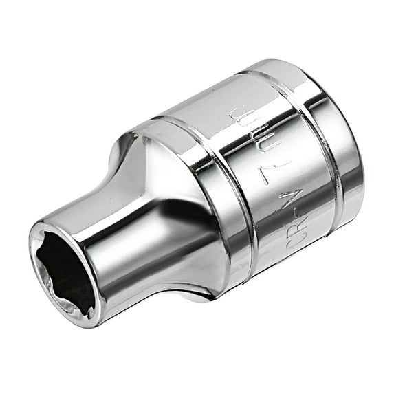 Unique Bargains 3/8-inch Drive 7mm 6-Point Shallow Socket, Cr-V Steel