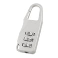 thumbnail image 1 of Unique Bargains 3 Digit Lock Combination Luggage Padlock Silver Tone 4 Pack, 1 of 1