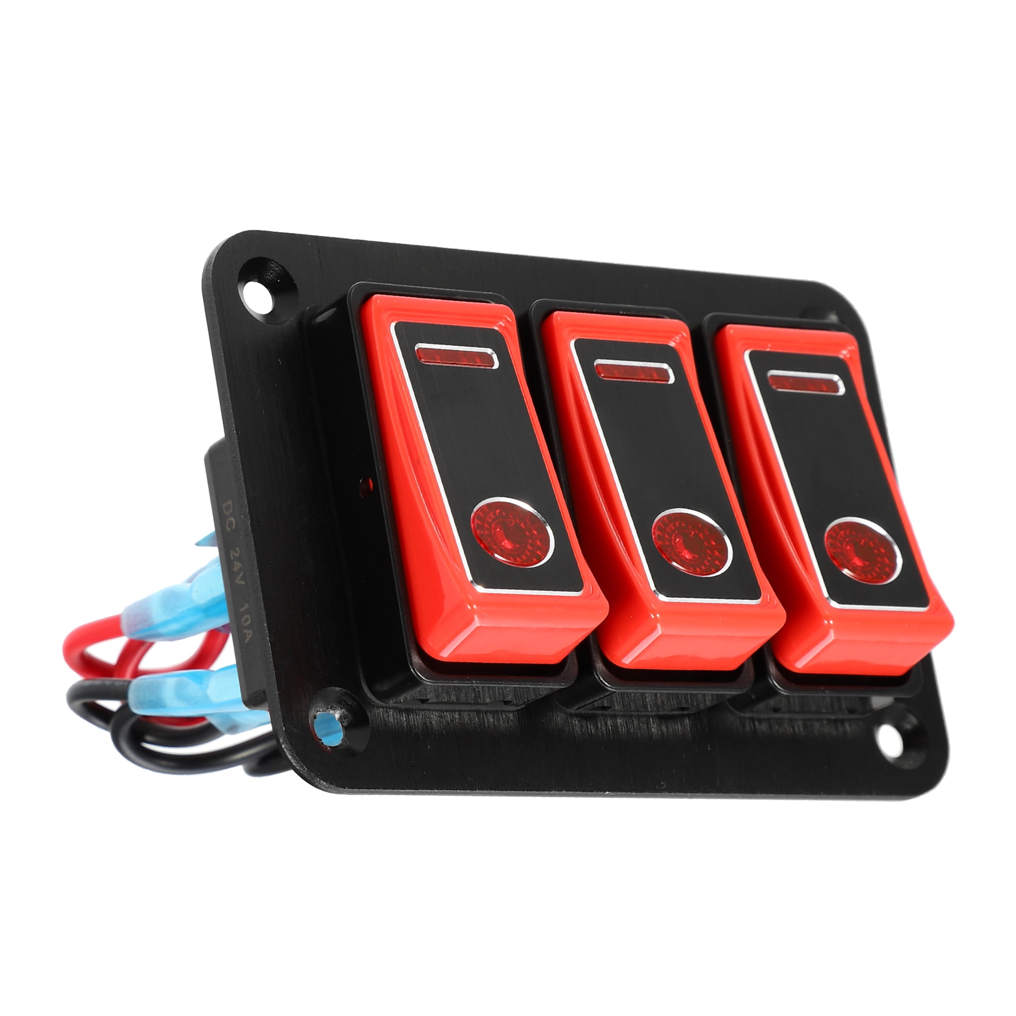 Unique Bargains 3 Gang Car Rocker Switch Panel Waterproof 5 Pin Toggle