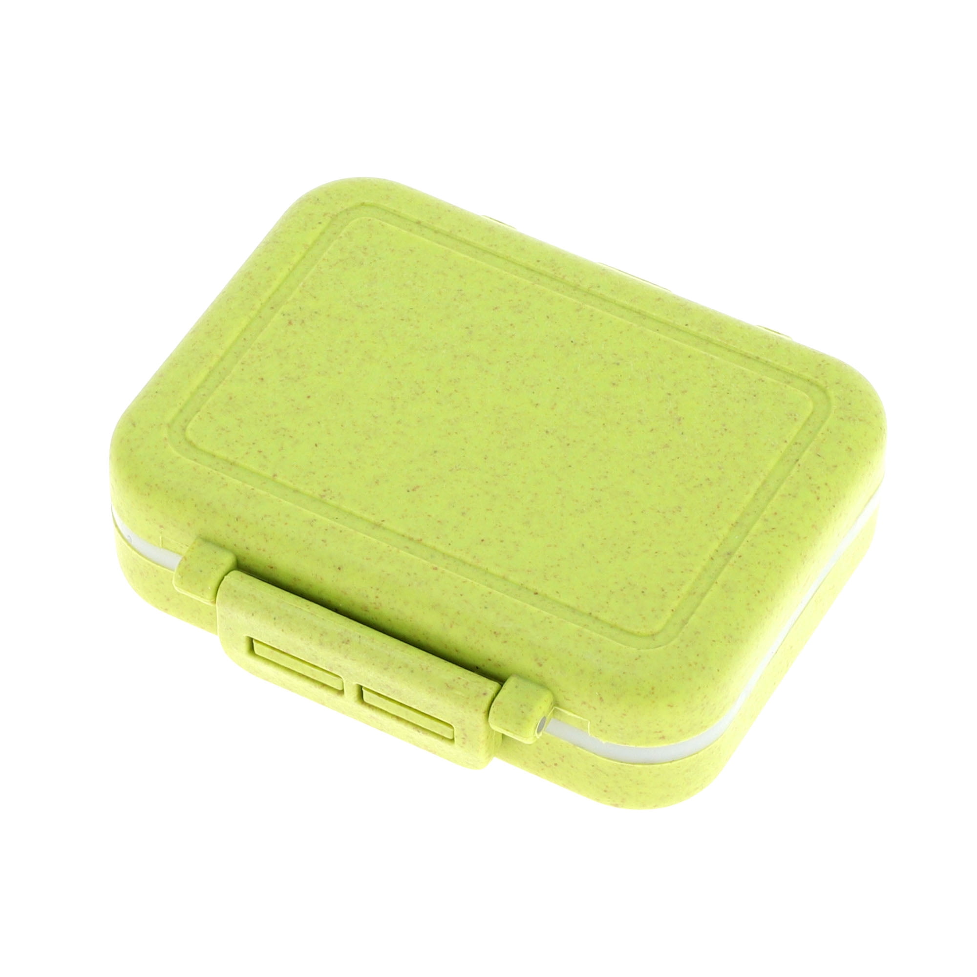 Unique Bargains 3 Grids Durable Design Single Layer Pill Box for Travel 1 Pc Green