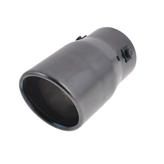 Unique Bargains 3" Inlet Diameter Black Stainless Steel Car Exhaust Pipe Tip Muffler Tail