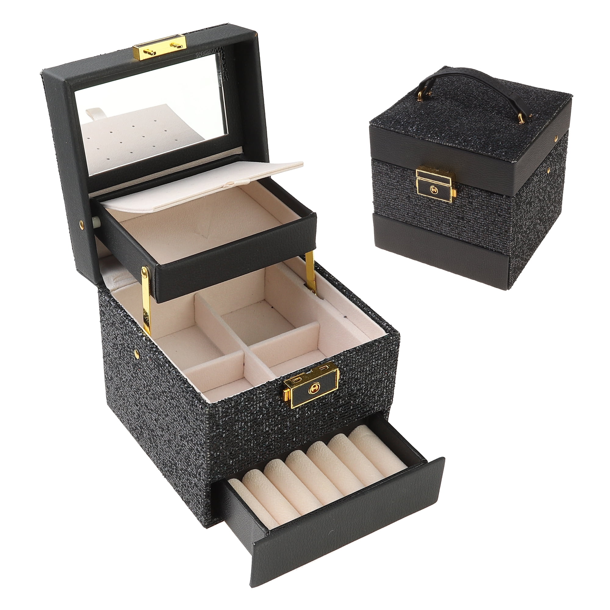 SEQUIN JEWELLERY BOX BLACK SEQUIN JEWELLERY BOX BLACK