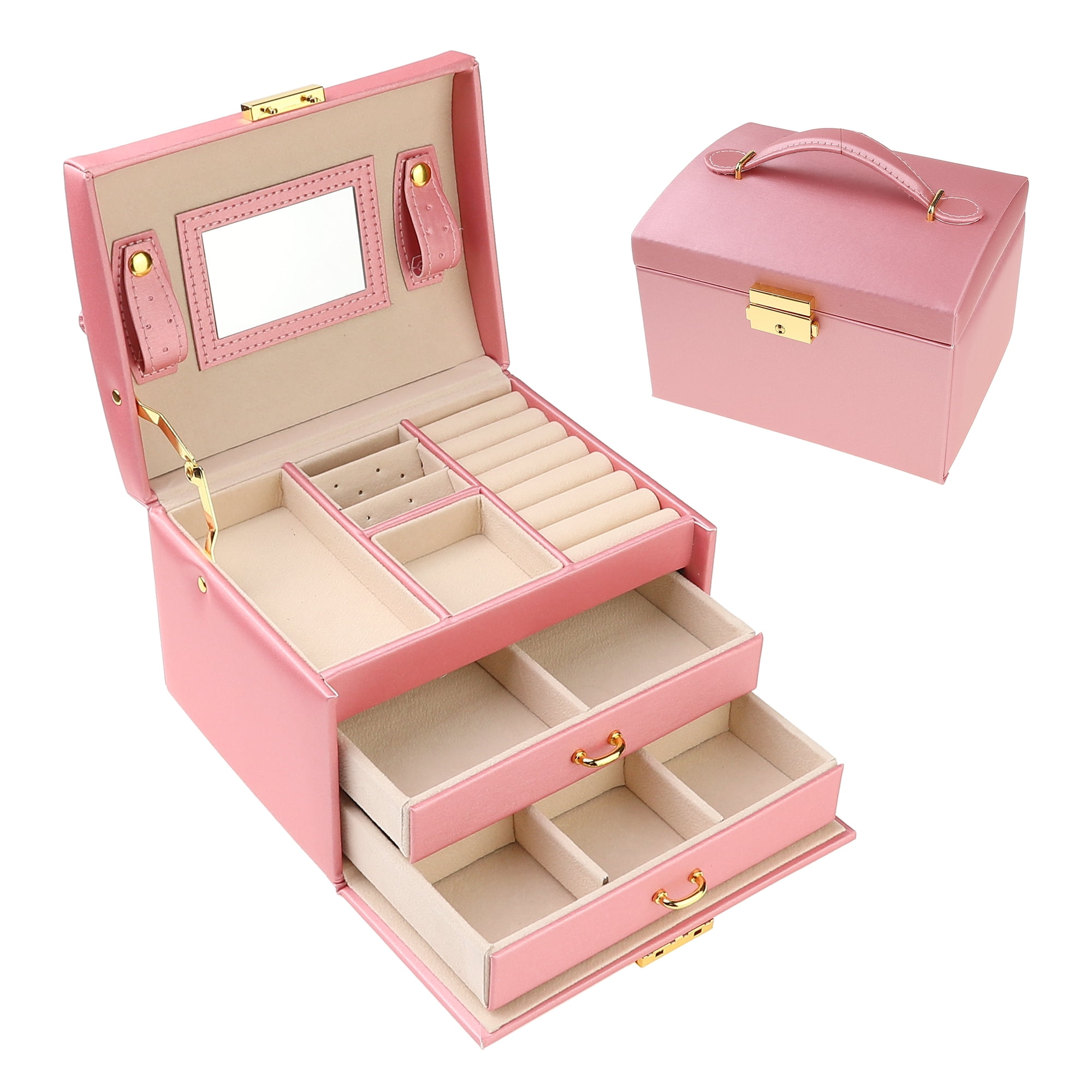 Pink Acrylic Trinket Box Pink Jewelry Storage Canada Tier Luxury