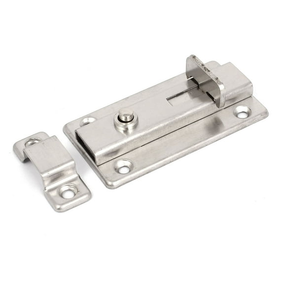 Unique Bargains 3" Length Stainless Steel Door Gate Security Latch Sliding Lock Bolt